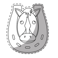 horse equine emblem image vector illustration design