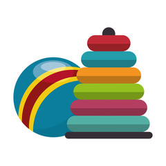 cute kids toys icon vector illustration design