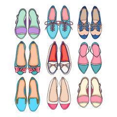 Fototapeta premium Set of colorful shoes