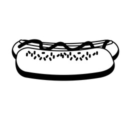 hot dog fast food icon vector illustration design