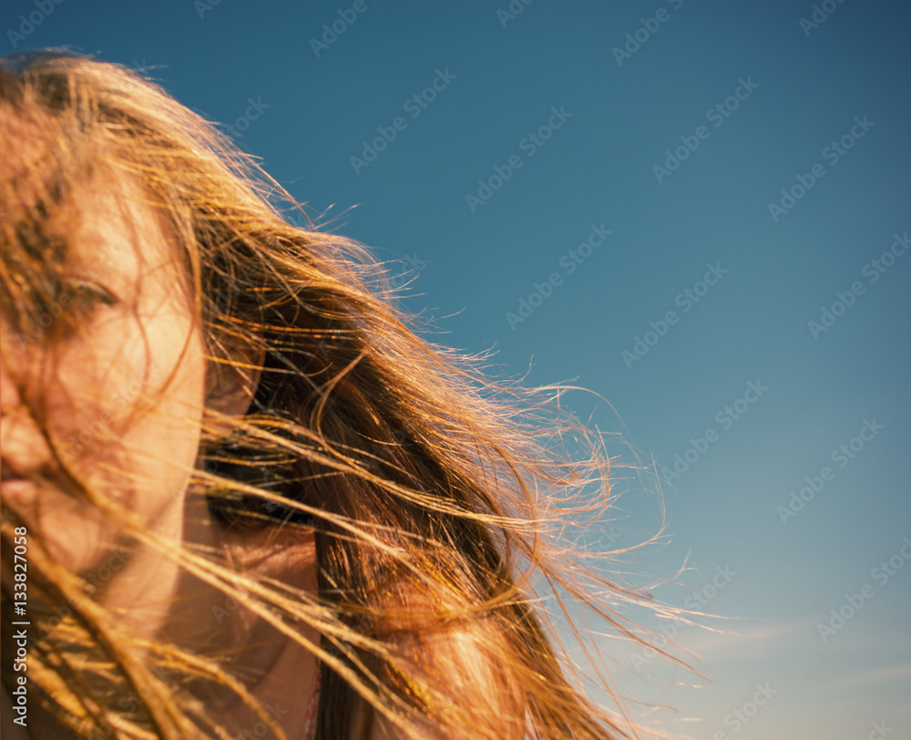 Poster portrait of a pretty girl