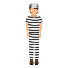 prisoner avatar character icon vector illustration design