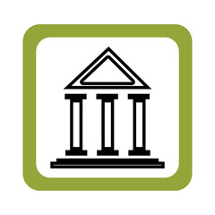 bank building isolated icon vector illustration design