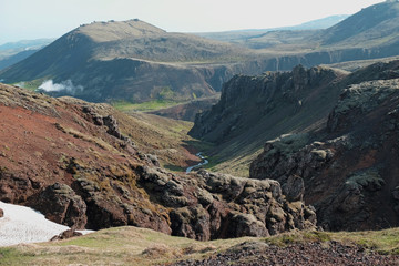 krajobraz geotermalny okolice Hveragerdi