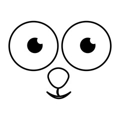 monster face emoticon icon vector illustration design