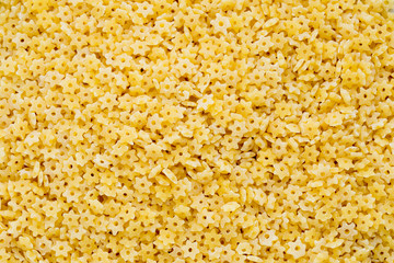 Italian pasta on close up background.