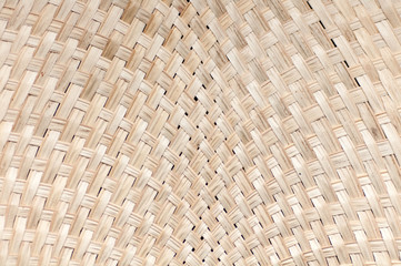 texture closeup of weaving bamboo fan