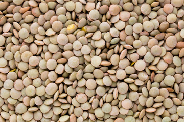 Lentils pulse legumes vegetables vegetarian food background.