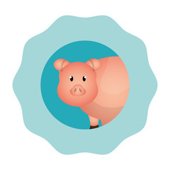 pork animal farm icon vector illustration design