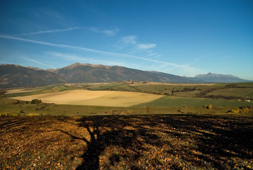 View at the hills Baranec and Krivan from Haj - Nicovo Liptovsky Mikulas.