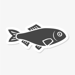 Fish icon vector - Illustration sticker