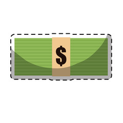 cash money related icons image sticker vector illustration design 