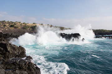 Wellen, Riesenwelle, Küste, Hawaii, Big Island, Meer, Wasser, USA