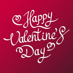 Happy Valentines Day Hand Drawing Vector Lettering design. Abstract background. Vector illustration.