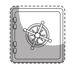 safe box icon over white background. vector illustration