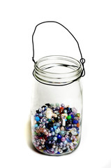 Jar of Beads for Creating Art Hobbies Jewelry