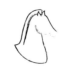 emblem of horse animal icon over white background. vector illustration