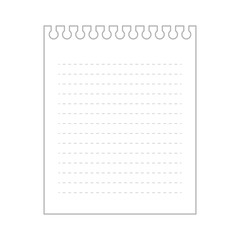 note page icon over white background. vector illustration