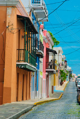 Fototapeta na wymiar calle san sabastian Puerto Rico