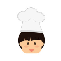 boy wearing chef hat child icon image vector illustration design 