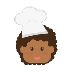 girl wearing chef hat child icon image vector illustration design 