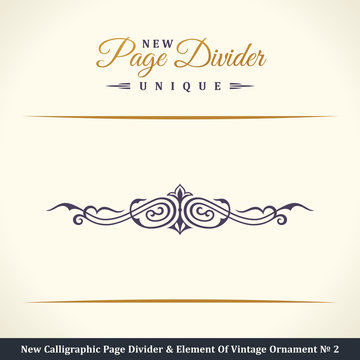 New Calligraphic Page Dividers and Elements of vintage ornaments