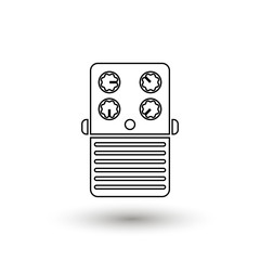 guitar pedal vector icon