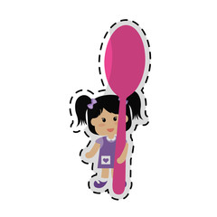 young child and healthy eating related image vector illustration design 