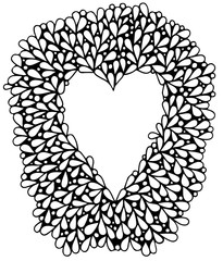 Heart in abstract frame