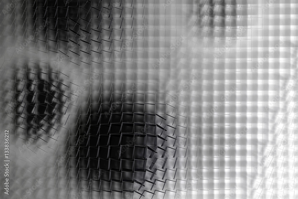 Aufkleber parametric rectangular pattern, 3d illustration