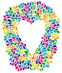 Heart in colorful frame