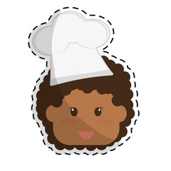 girl wearing chef hat child icon image vector illustration design 