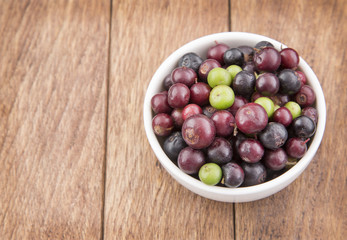 Agraz tropical fruit (Vaccinium meridionale)