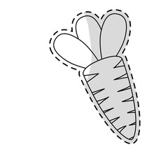 carrot vegetable icon over white background. vector illustration