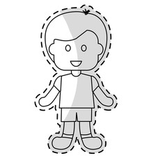 cute kid icon over white background. vector illustration