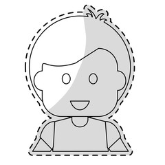 cute kid icon over white background. vector illustration