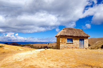 Fototapeta na wymiar Small Hut on the Island of the Sun