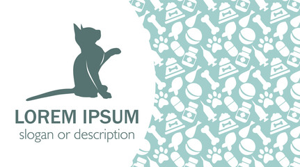 business card for a pet store or veterinary clinic