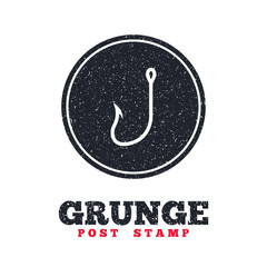 Fototapeta premium Fishing hook sign icon. Fishermen tackle symbol.