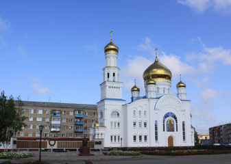 Fototapeta na wymiar View at Church in Krasnoslobodsk city, Mordovia republic. Russia