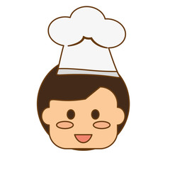 boy happy child with chef hat icon image vector illustration design 