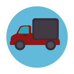 truck vehicle delivery service vector illustration design