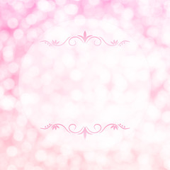 Fototapeta na wymiar Abstract white and pink gradient blurred bokeh background with c