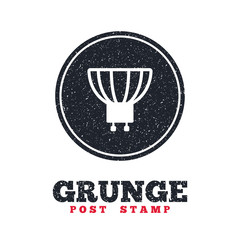 Light bulb icon. Lamp GU10 socket symbol.