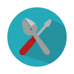 screwdriver and wrench isolated icon vector illustration design