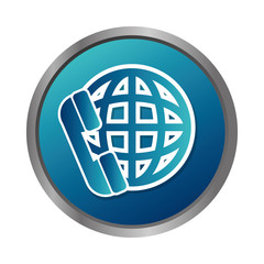 phone service button icon vector illustration design