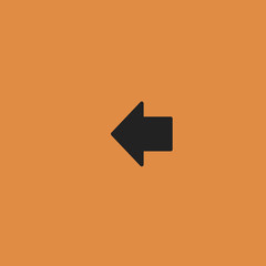 arrow vector left icon. flat design