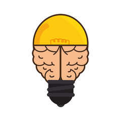 brain storm with bulb vector illustration design