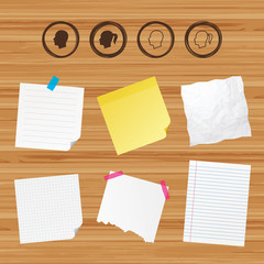 Head icons. Male and female human symbols.