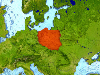 Poland in red